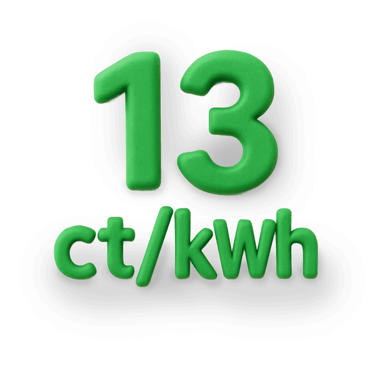 Green lightning bolt representing renewable energy